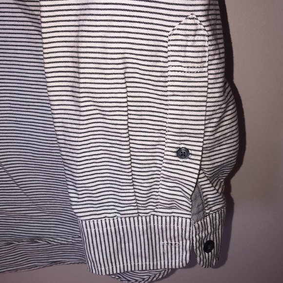 American Eagle Dress Shirt Mens XLT Slim Fit Stripe Button Down - Picture 6 of 9